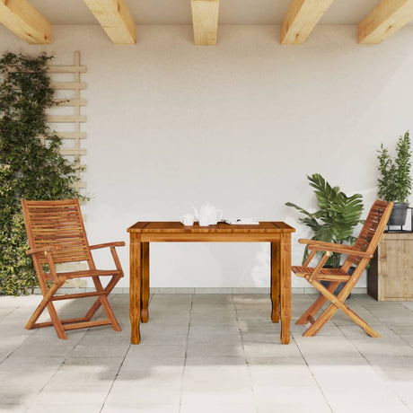 Vidaxl inklapbare stoelen 2 st met armleuning massief acaciahout