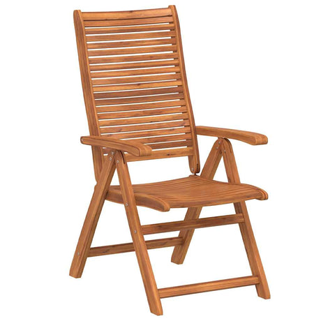 Vidaxl verstelbare klapstoelen, 2 stuks, gemaakt van massief acaciahout.