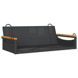 Vidaxl schommelbank 109x62x40 cm poly rattan zwart