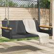 Vidaxl schommelbank 109x62x40 cm poly rattan zwart