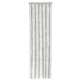 Vidaxl vliegengordijn 56x185 cm chenille lichtgrijs en wit