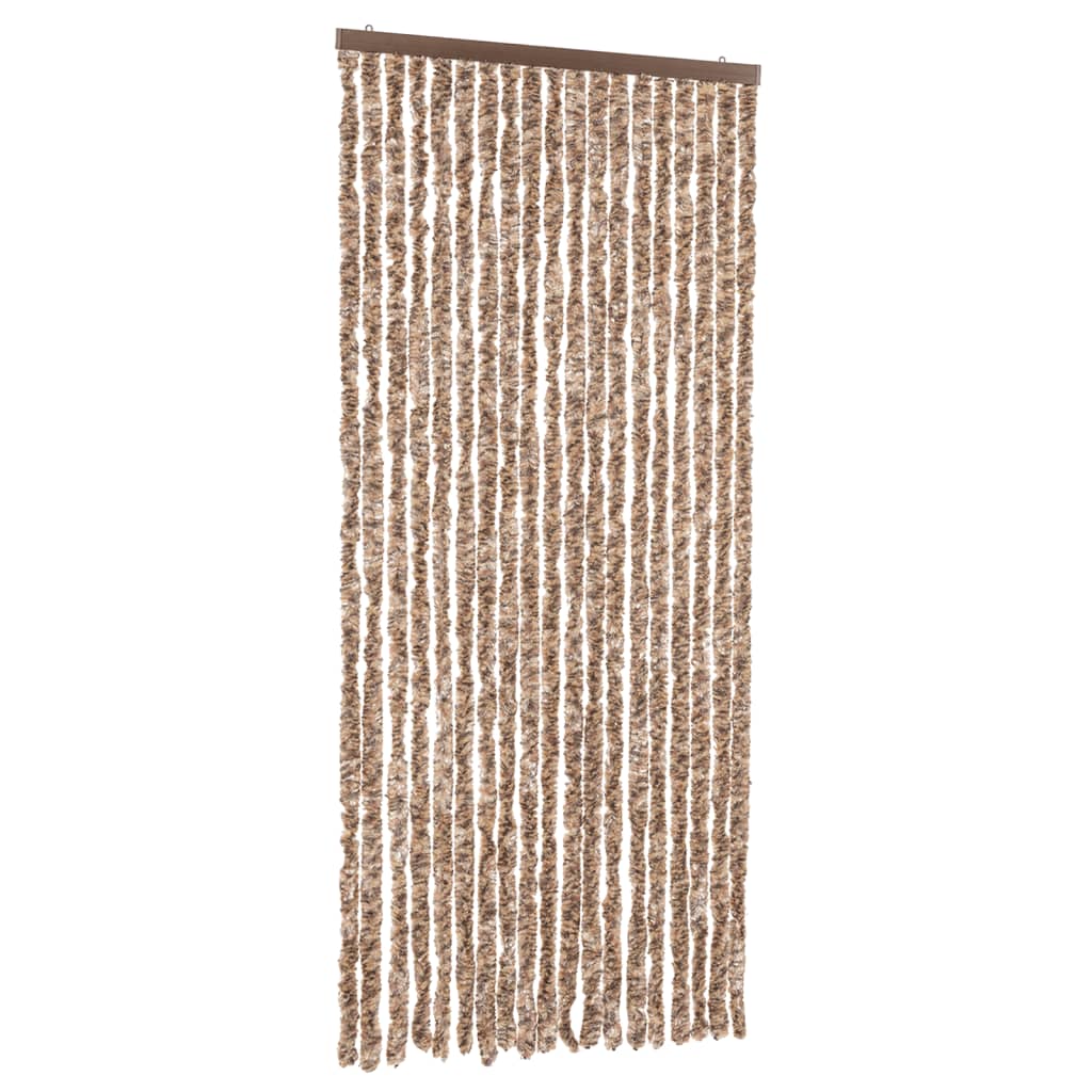 Vidaxl Fly Curtain 56x185 cm CHENILLE BEIGE ET BRORN DOID