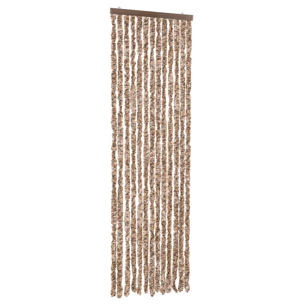 Vidaxl vliegengordijn 56x185 cm chenille beige en donkerbruin
