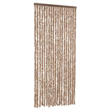 Vidaxl Fly Curtain 56x200 cm Chenille beige e marrone scuro