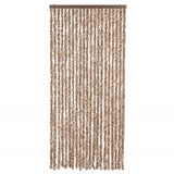 Vidaxl Fly Vorhang 90x200 cm Chenille Beige und dunkelbraun