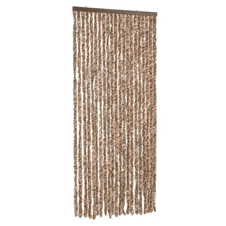 Vidaxl vliegengordijn 90x220 cm chenille beige en donkerbruin