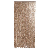 Cortina de mosca Vidaxl 90x220 cm chenille beige y marrón oscuro