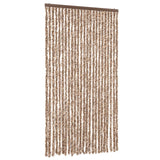 Vidaxl Fly Curtain 100x230 cm Chenille Beige i ciemnobrązowy