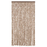 Vidaxl Fly Curtain 100x230 cm Chenille Beige og mørkebrun