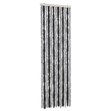 Vidaxl vliegengordijn 56x185 cm chenille grijs en zwart