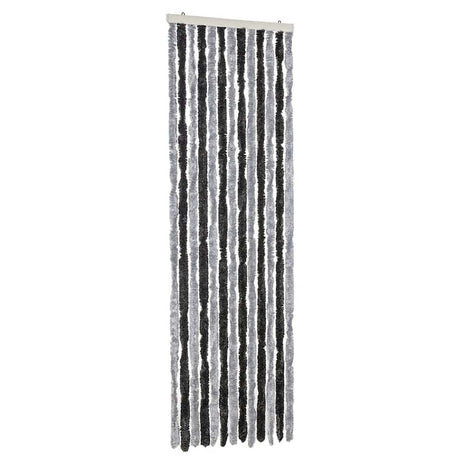 Vidaxl vliegengordijn 56x185 cm chenille grijs en zwart
