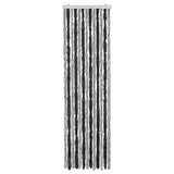 Vidaxl vliegengordijn 56x185 cm chenille grijs en zwart