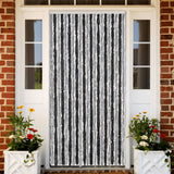 Vidaxl Fly Curtain 90x200 cm CHENILLE GREN ET NOIR