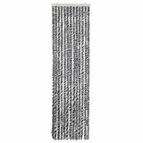 Vidaxl vliegengordijn 56x200 cm chenille grijs en zwart-wit