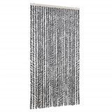 Vidaxl Fly Curtain 100x200 cm Chenille Grey and Black and White