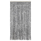 Vidaxl fléien Rido am 100x220 cm Chenille Grey a schwaarz a wäiss