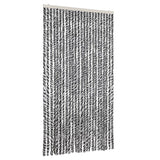 Vidaxl Fly curtain 100x230 cm Chenille Gray and Black and White