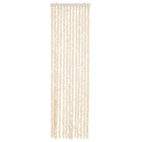 Vidaxl vliegengordijn 56x200 cm chenille beige en wit