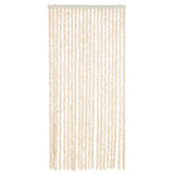Vidaxl vliegengordijn 90x200 cm chenille beige en wit