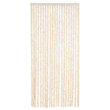 Vidaxl Fly Curtain 90x200 cm chenille beige og hvid