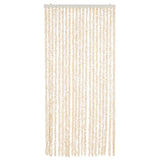 Vidaxl vliegengordijn 90x220 cm chenille beige en wit