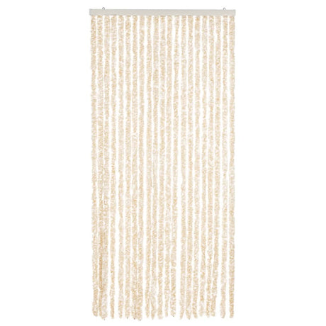 Vidaxl vliegengordijn 90x220 cm chenille beige en wit