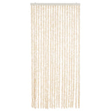 Vidaxl Fly Vorhang 90x220 cm Chenille Beige und Weiß