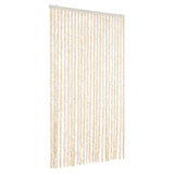 Vidaxl Fly Curtain 100x200 cm chenille beige og hvid