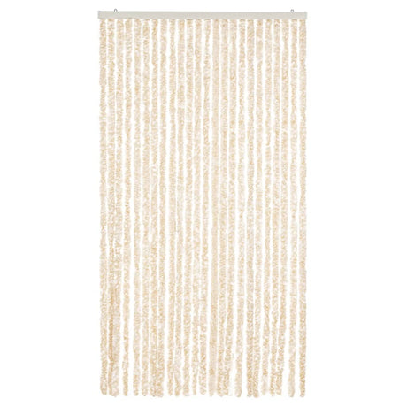 Vidaxl vliegengordijn 100x200 cm chenille beige en wit