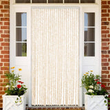 Vidaxl Fly Curtain 100x200 cm chenille beige og hvid