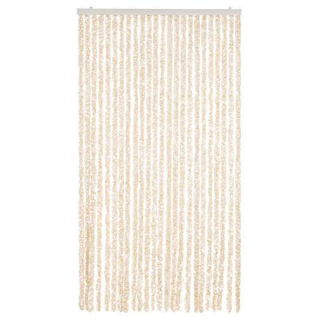 Vidaxl vliegengordijn 100x230 cm chenille beige en wit