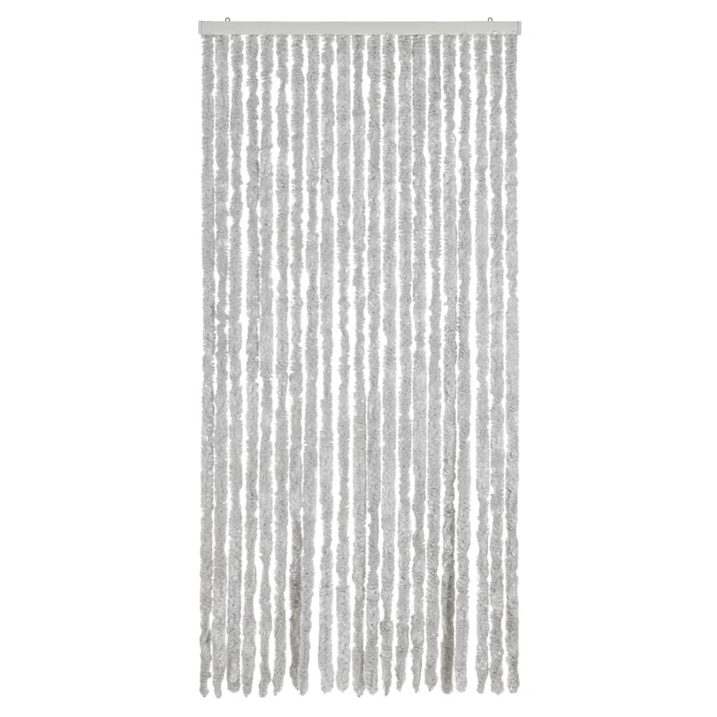 Cortina de mosca Vidaxl 90x200 cm chenille gris