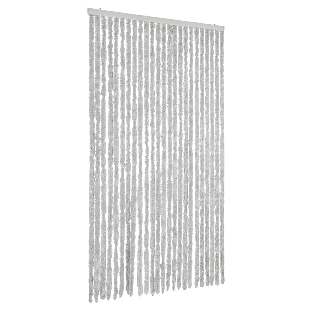 Vidaxl Fly Curtain 100x200 cm CHENILLE GREY