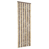 Vidaxl vliegengordijn 56x200 cm chenille donkerbruin en beige