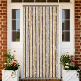 Vidaxl Fly Curtain 90x200 cm CHENILLE BRORN DROIND ET BEIGE