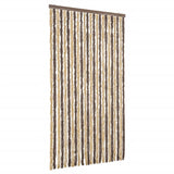 Vidaxl Fly Curtain 100x200 cm Chenille Dark Brown and Beige