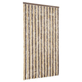 Vidaxl vliegengordijn 100x220 cm chenille donkerbruin en beige