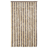 Vidaxl Fly Curtain 100x220 cm CHENILLE BRORN DROIND ET BEIGE