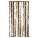 Vidaxl Fly Vorhang 100x230 cm Chenille Dunkelbraun und Beige