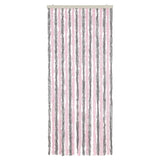 Vidaxl Fly Cundain 56x185 cm Chenille Silver Grey and Pink