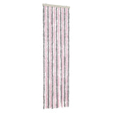 Vidaxl vliegengordijn 56x200 cm chenille zilvergrijs en roze
