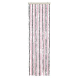 Vidaxl vliegengordijn 56x200 cm chenille zilvergrijs en roze