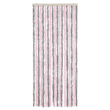 Vidaxl Fly Curtain 56x200 cm Chenille sølvgrå og rosa