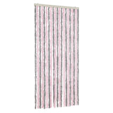 Vidaxl Fly Curtain 90x200 cm Chenille sølvgrå og rosa