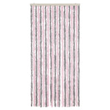 Vidaxl vliegengordijn 90x200 cm chenille zilvergrijs en roze