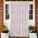 Vidaxl muha zavesa 90x200 cm Chenille Silver Grey and Pink