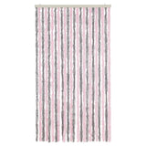 Vidaxl vliegengordijn 100x200 cm chenille zilvergrijs en roze