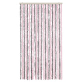 Cortina de mosca Vidaxl 100x200 cm chenille plateado gris y rosa