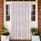 Vidaxl Fly Curtain 100x200 cm Chenille sølvgrå og rosa