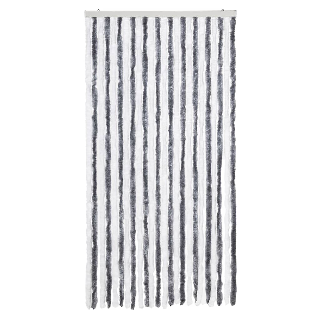 Vidaxl Fly curtain 100x200 cm Chenille Gray and White